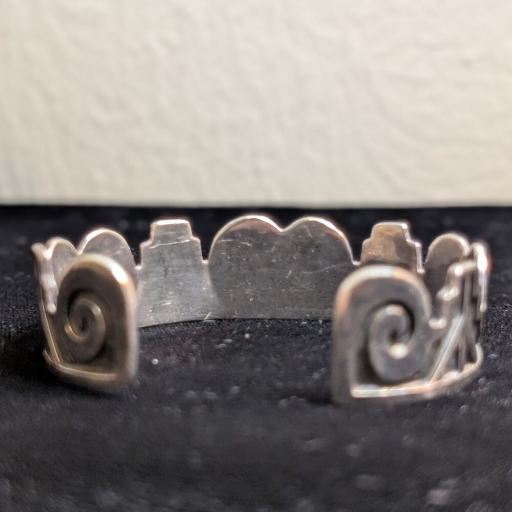 Vintage Taxco TS-95 Sterling Silver 7" Cuff Bracelet 33.5g - Picture 4 of 8